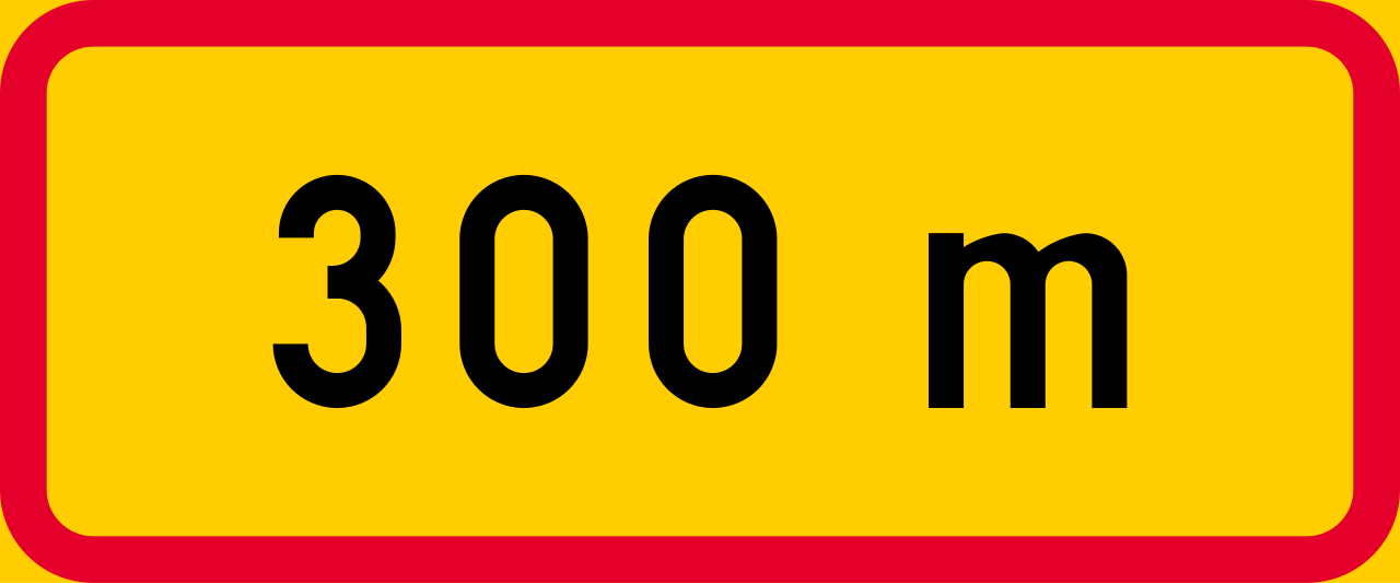 ... metres ahead.