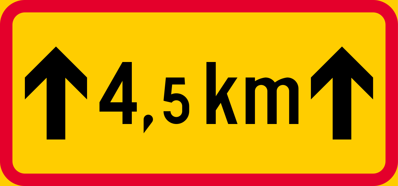 For ... kilometres.
