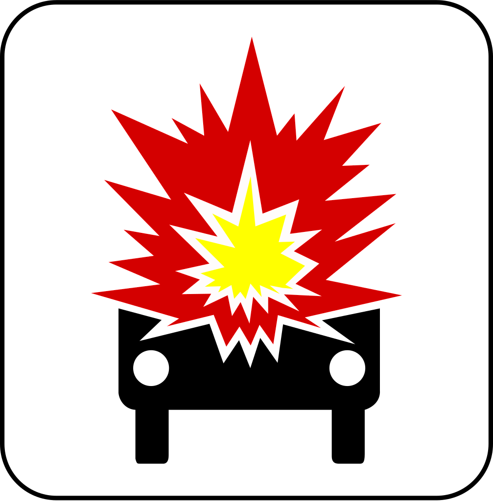 For vehicles carrying explosive materials.