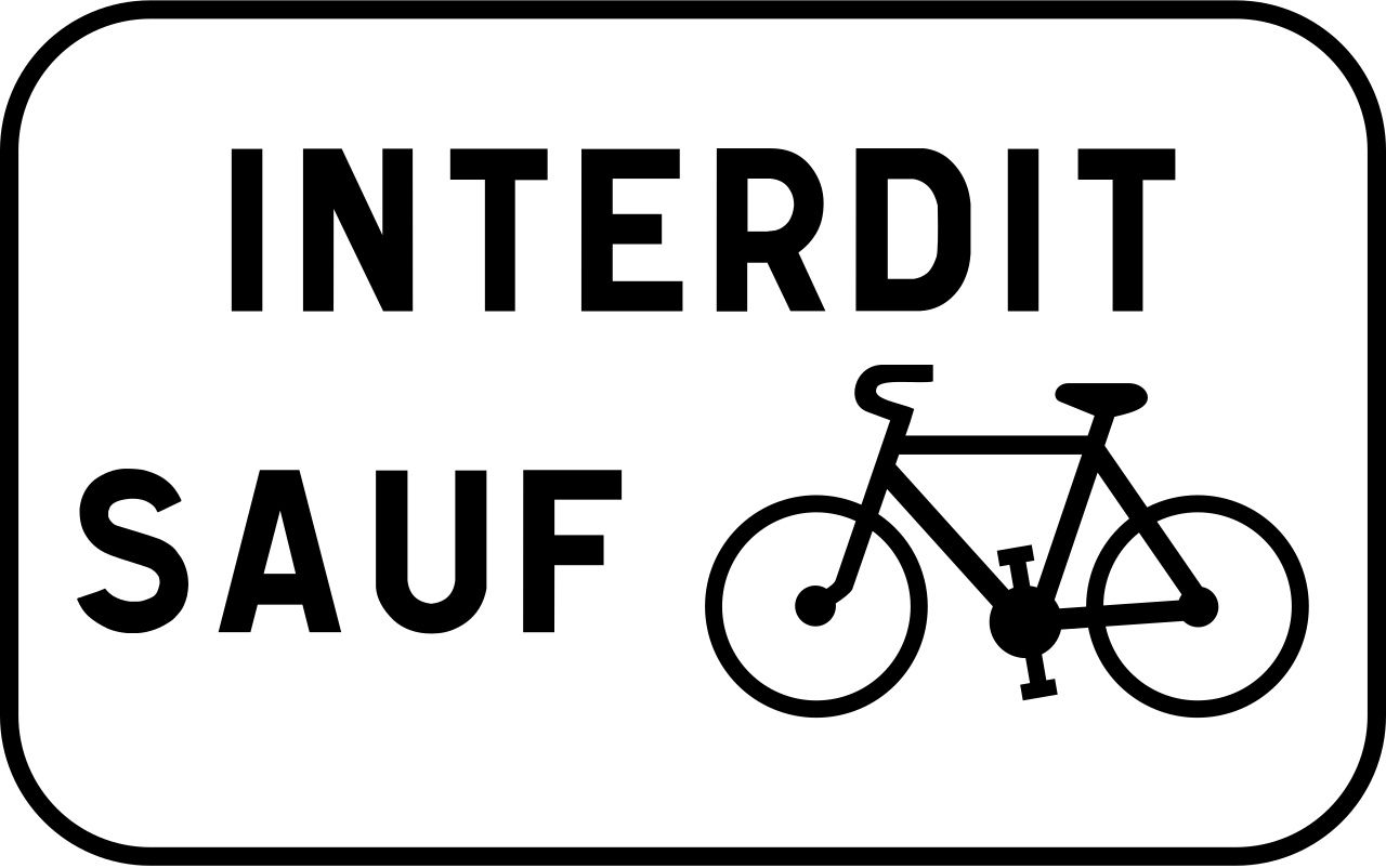 Cyclists allowed.