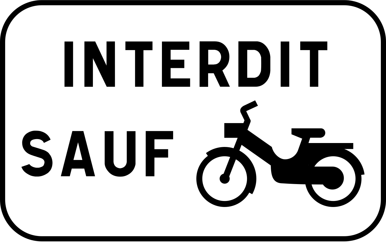 Mopeds allowed.
