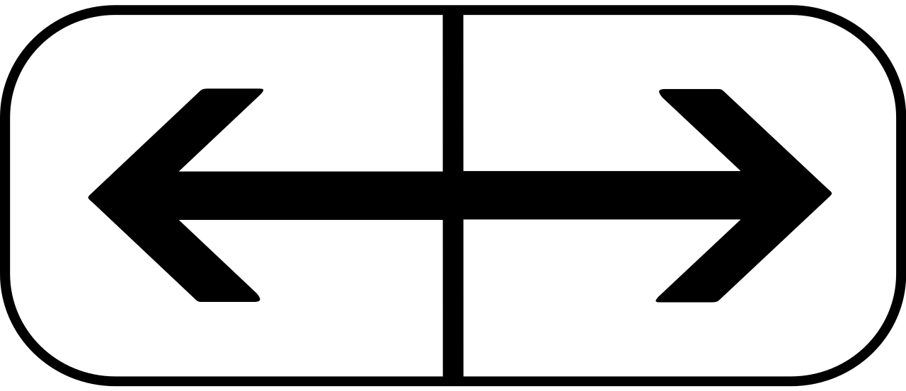 To the left or right.