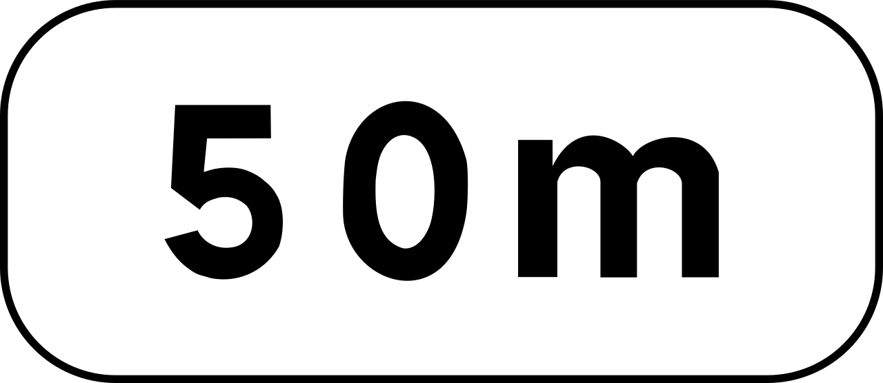 ... metres ahead.