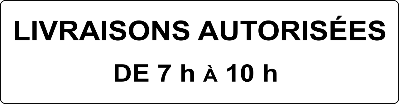 Deliveries allowed during the time shown.