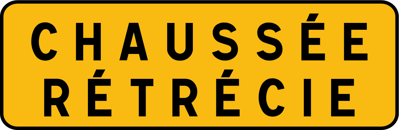 Narrow roadway.