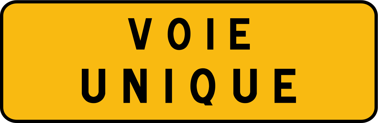 Single-file traffic.