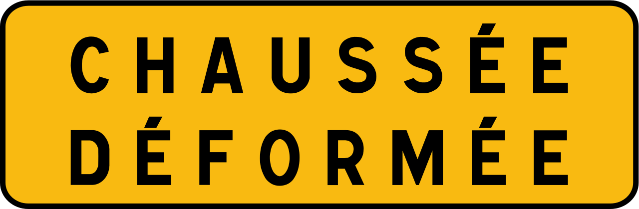 Damaged roadway.