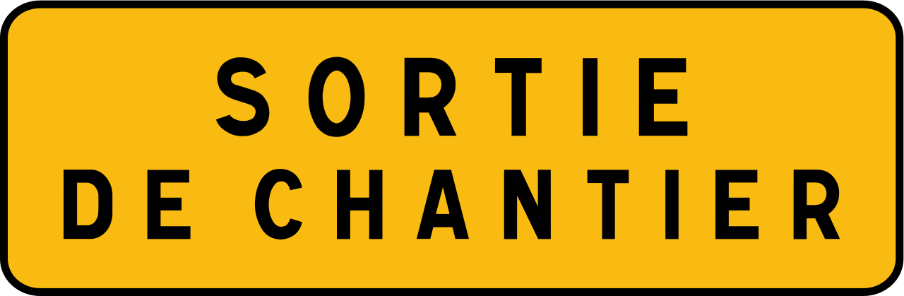 Construction site exit.