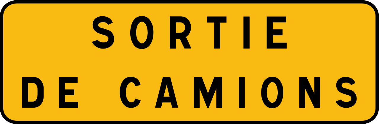 Truck exit.