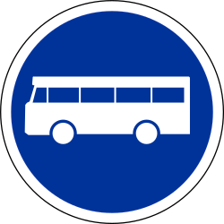 Mandatory lane for buses.