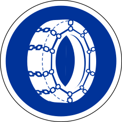 Snow chains mandatory.