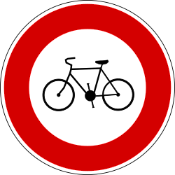 Ciclistas proibidos.