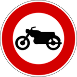 Motociclos proibidos.
