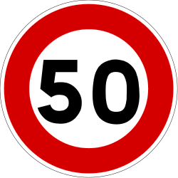 Start of a speed limit.