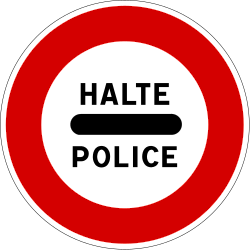 Entry prohibited (checkpoint).