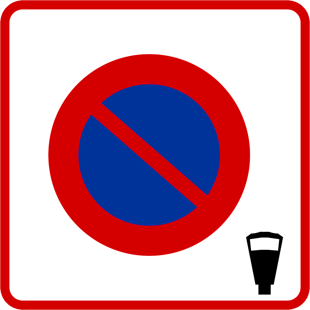 Start of paid parking zone.