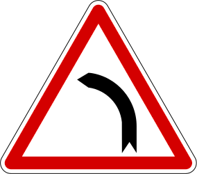 Curva à esquerda.