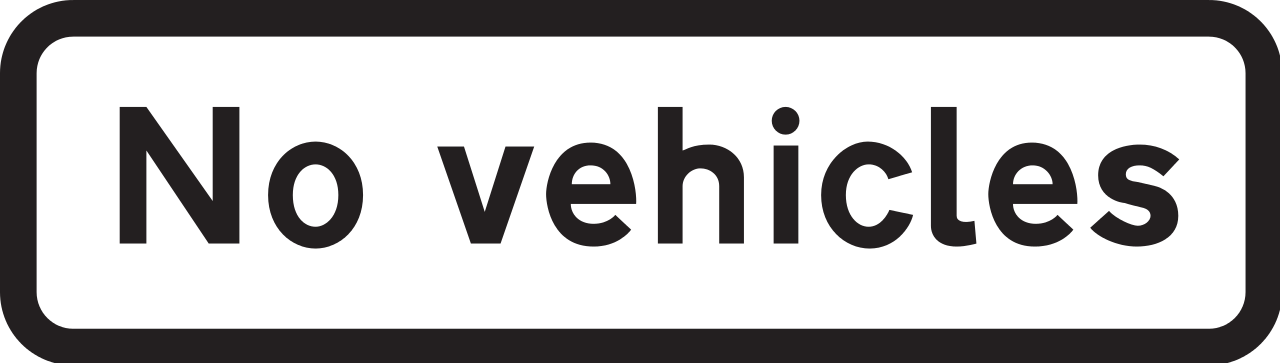 Véhicules interdits.