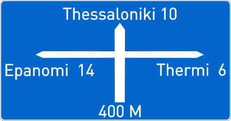 Junction layout, directions and destinations.
