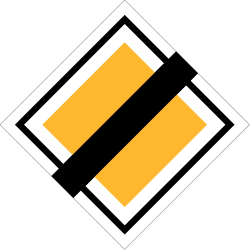 End of the priority road.