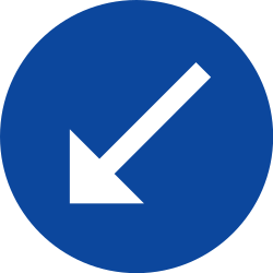 Pass obstacle on the left.