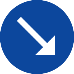 Pass obstacle on the right.