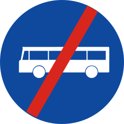 End of mandatory bus lane.