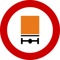 Vehicles carrying dangerous goods prohibited.