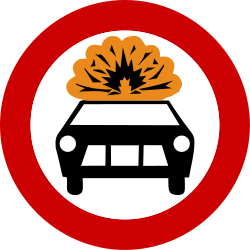 Flammable or explosive goods prohibited.