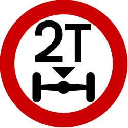 Vehicles exceeding the axle-load limit prohibited.