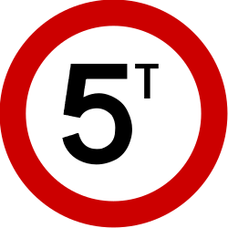 Vehicles heavier than indicated prohibited.