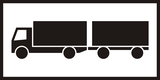 Voor vrachtwagens met aanhangwagen.