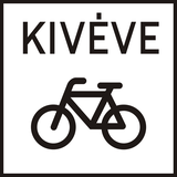 Fietsers toegestaan.