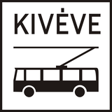 Trolleybussen toegestaan.