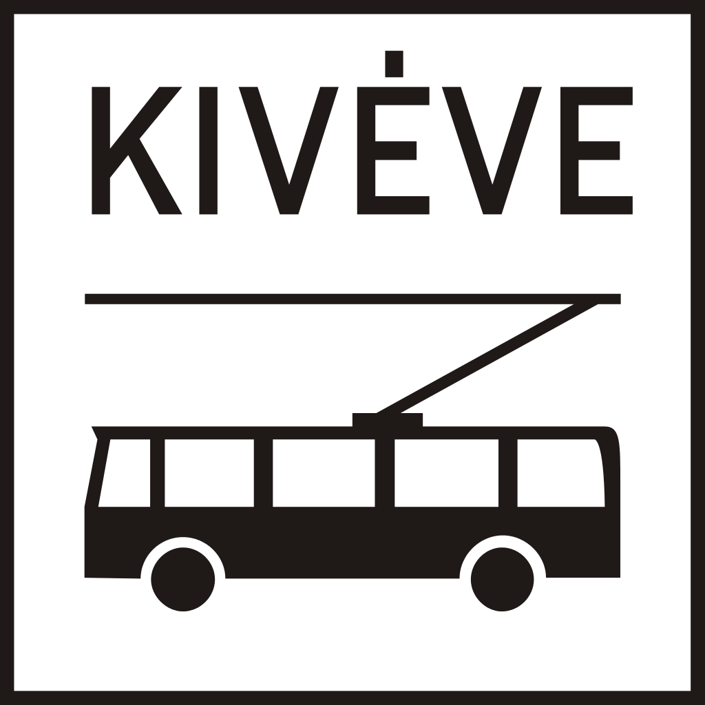 Trolleybussen toegestaan.