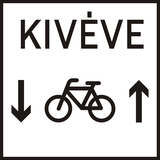Fietsers in beide richtingen.