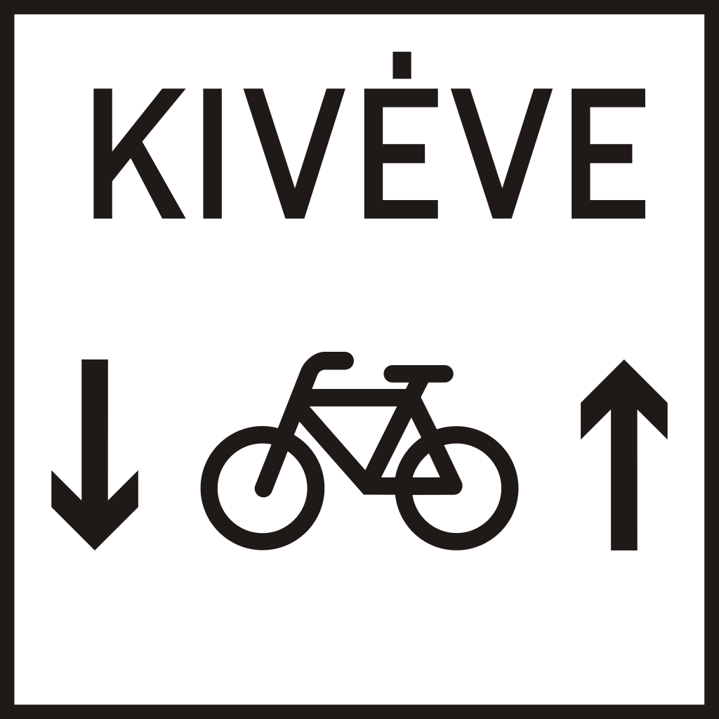 Fietsers in beide richtingen.