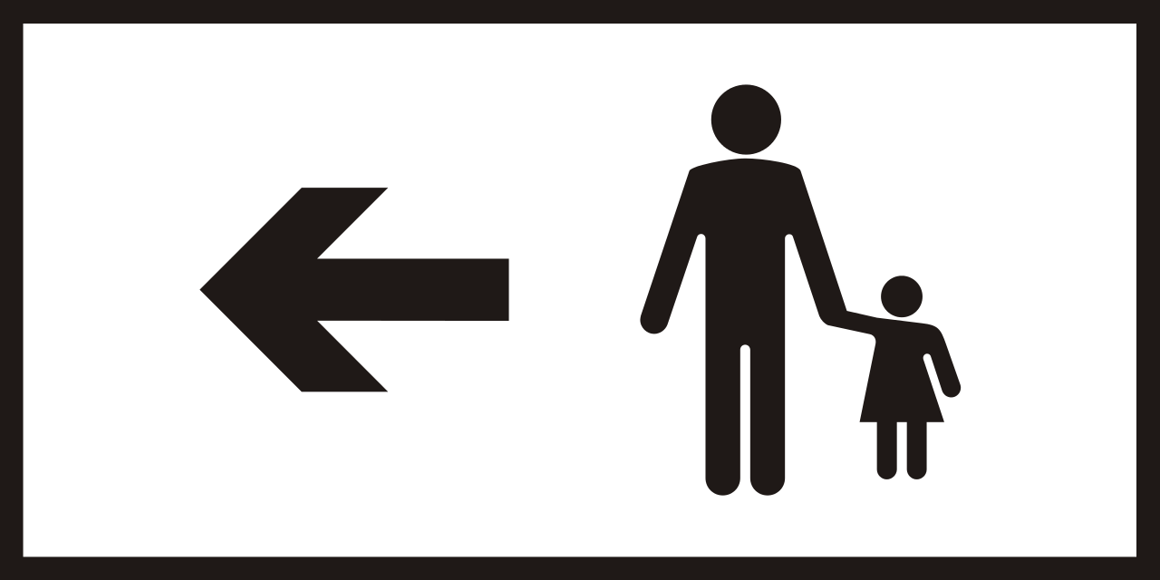 Trottoir links.
