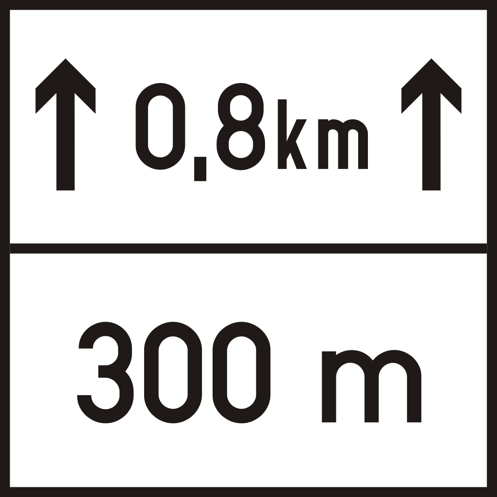 Over ... meter, gedurende ... meter.