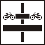 Voorrang voor fietsers na het kruispunt.