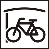 Overdekte fietsenstalling.