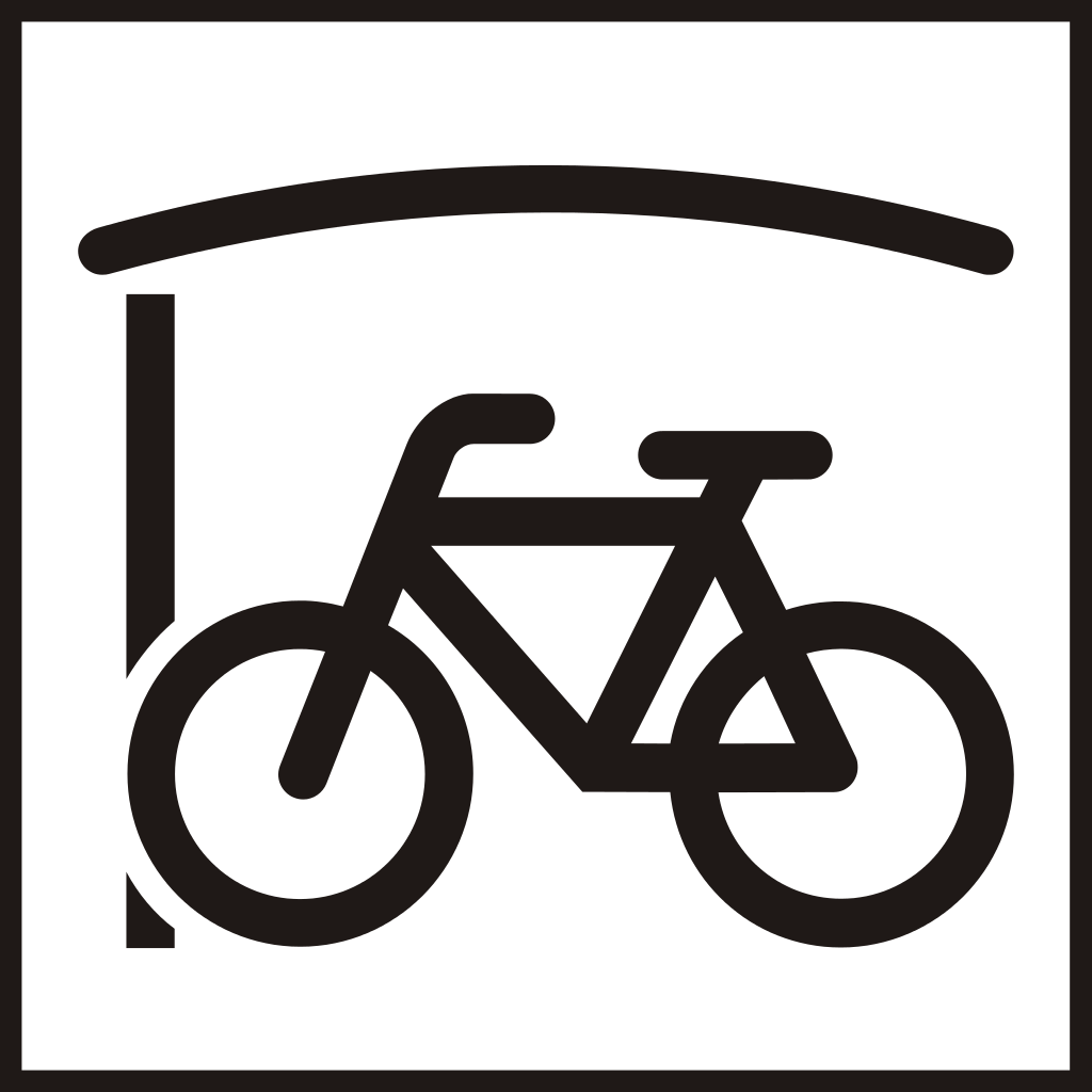 Overdekte fietsenstalling.