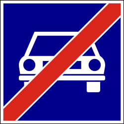 Einde van de autoweg.