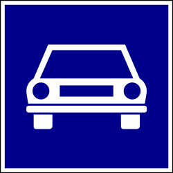 Begin van een autoweg.