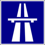 Begin van een autosnelweg.