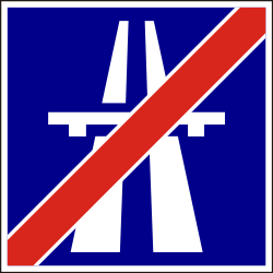 Einde van de autosnelweg.