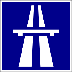 Begin van een autosnelweg.