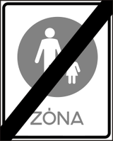 Einde van de voetgangerszone.