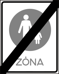 Einde van de voetgangerszone.