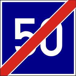 Einde van de adviessnelheid.